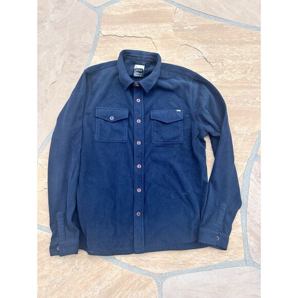 Vuori Aspen Shirt Jacket Men's Large Blue Fleece Lightweight Shacket V237 - Picture 1 of 4
